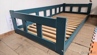 Nová detská posteľ s roštom od Benlemi 90x200 - tyrkysová