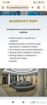 Vstupy do bazenoveho sveta Caracalla Spa Brusno