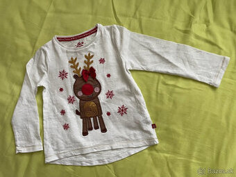 dievčenské tričko vianočné 18-24 m.