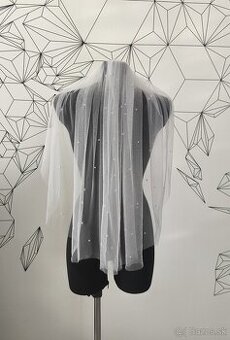 Závoj s perličkami 75 cm