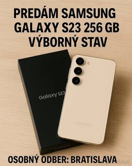 Samsung Galaxy S23 256 GB - Béžová - Výborný stav