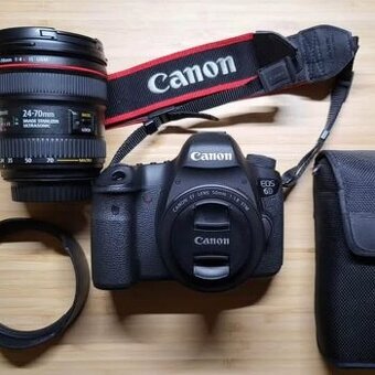Zrkadlovka Canon 6d + Canon 24-70mm f4 + Canon 50mm f1.8 + b