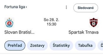 Slovan Bratislava – Spartak Trnava