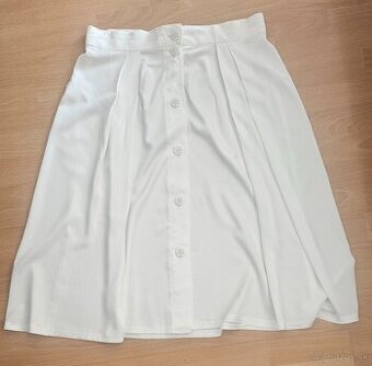 Biela bavlnená sukňa