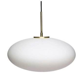 Muse Závěsná Lampa Ellipse Opal/Brass - Hübsch