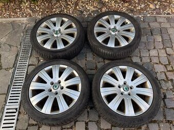 Predám AL disky Škoda 5x112 R17 + zimné pneu ZDARMA
