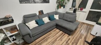 Rohový rozkladací gauč s úložným priestorom