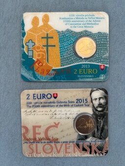 2€ Coincard Slovensko 2013 a 2015