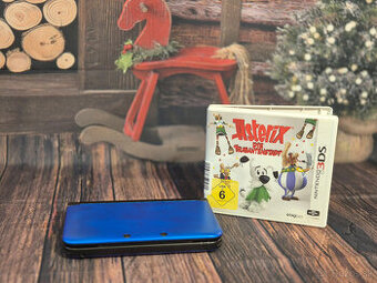 Nintendo 3DS XL, modré, hra Asterix a Obelix