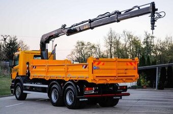 SCANIA P380 6X4  SKLÁPAČ / VYKLÁPAČ + HYDRAULICKÁ RUKA EURO4