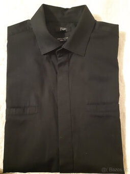 Pánska košeľa čierna veľkosť L- SLIM