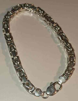 Strieborný náramok - královský vzor