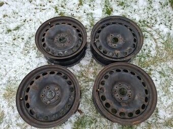 Predám 4 ks 16-ky plechové disky, 5x112 VW, Škoda Audi