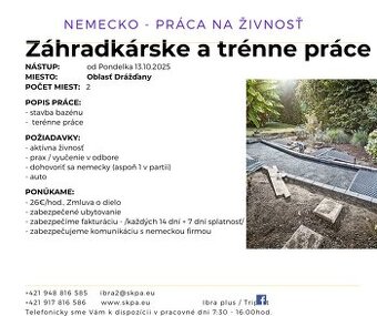 Záhradnícke a terénne práce DE- od 13.10.2025