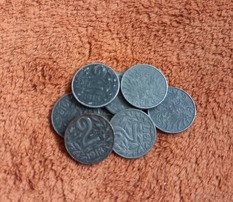 Predám mince 2 haliere Karol, 1916,1917,1918