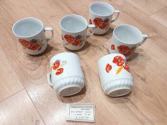 Sada retro hrnčekov - EPIAG "Vlčí mak" (6ks)