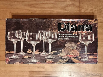 Predám sadu pohárov na šampanské Diana (6 ks)