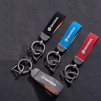 kožená klúčenka skoda 5 farieb,  peugeot