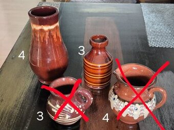 Predám miniatúrne keramické džbánky a vázičku
