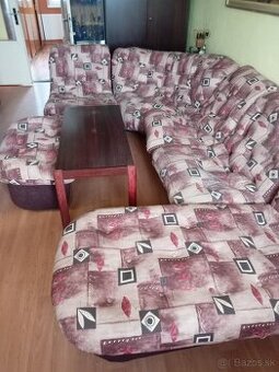 Veľký gauč - nerozkladatelny +veľká taburetka
