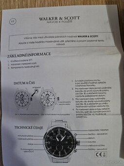 Pánske náramkové hodinky Walker a Scott