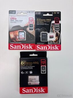 SanDisk Extreme PRO  CFAST 2.0 a SanDisk SDXC Ultra