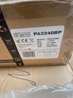 🔊 Profesionálny zosilňovač APart PA2240BP – nový / nepoužitý