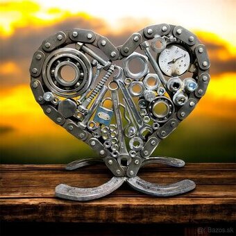 Valentynské srdce z kovu