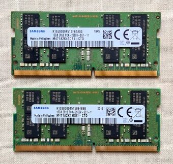 32GB KIT (2x16GB) DDR4 2666MHz SO-DIMM – Samsung / Micron