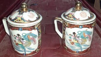 Predám čínske hrnčeky s pokrievkou