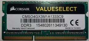 4GB DDR3  1333MHz SODIMM