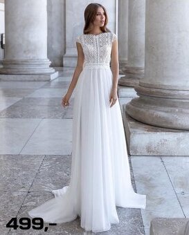 Nove jednoduche boho svadobne saty zdobene krasnou cipkou