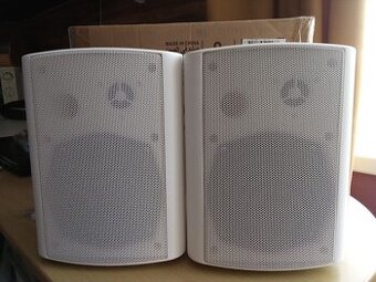 Reproduktory 2 ks biele interiér+exteriér 100 W