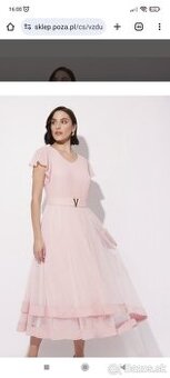 Meg Pink Elegantne vzdušné midi šaty
