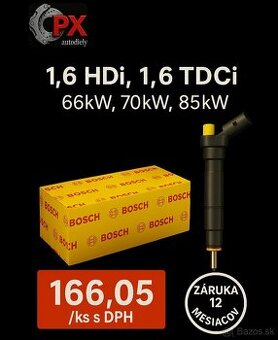 Repasované vstrekovače BOSCH 1.6 HDi,1.6 TDCi-55,66,68,73 kw - 1