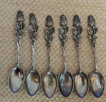 predam 6 ks strieborne starozitne mocca lyzicky