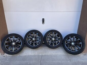 Alu disky Škoda Fabia čierne 5x100 r16 +letné pneu 215/45/16