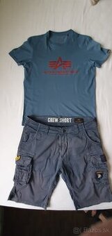 Predám set tričko Alpha Industries + krátke nohavice Alpha I