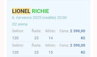 Lionel Richie 6.7. PRAHA
