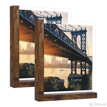Rám na obraz 20x25 cm, obojstranný sklenený rám s MDF základ