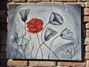 Dive maky olej/akryl? na platne signovany Selecka