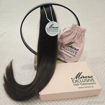 🖤 Tape-in predĺženie vlasov #2 – Tmavo hnedá