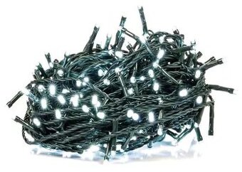 Vianočná LED reťaz 200 LED – 15 m, studená biela, nadpájateľ