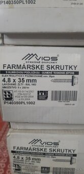 Farmárske skrutky 4,8x35 RAL 1002