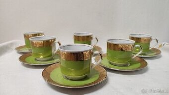 Sada šálok, kávová súprava Bohemia Czechoslovakia