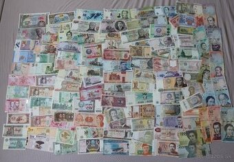 Unc bankovky 114 kusov mix