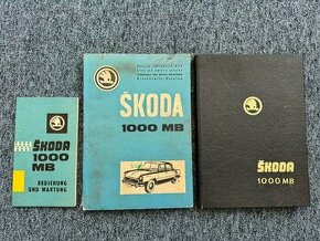 Predam 3 knizky Skoda 1000MB service handbuch - 1