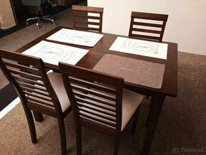 Predám jedálenskú zostavu - stôl a stoličky nepoužívané