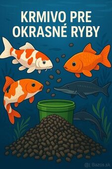 Krmivo pre jazierkové ryby.
