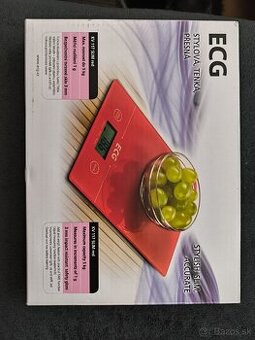 Kuchynská váha ECG 117 slim red